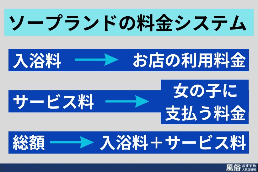 【料金システム解説】ソープランドの入浴料・サービス料・総額とは？｜風俗おすすめ人気店情報