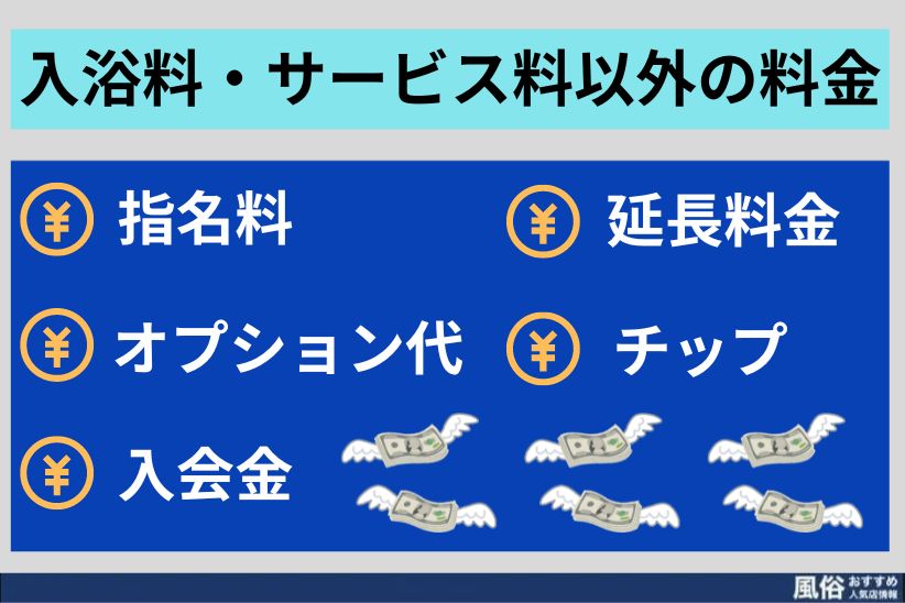 入浴料・サービス料以外にかかる料金｜風俗おすすめ人気店情報