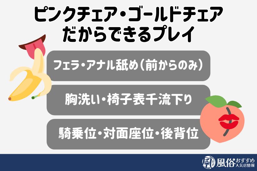 ピンクチェア・ゴールドチェアだからできるプレイ｜風俗おすすめ人気店情報